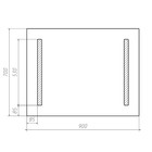 Зеркало с подсветкой «Домино» Good Light 2-90, 700×900 мм - Фото 2