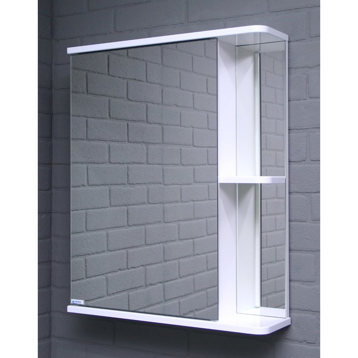 Зеркало шкаф для ванной комнаты Айсберг «Норма 1-55», левый - Фото 1