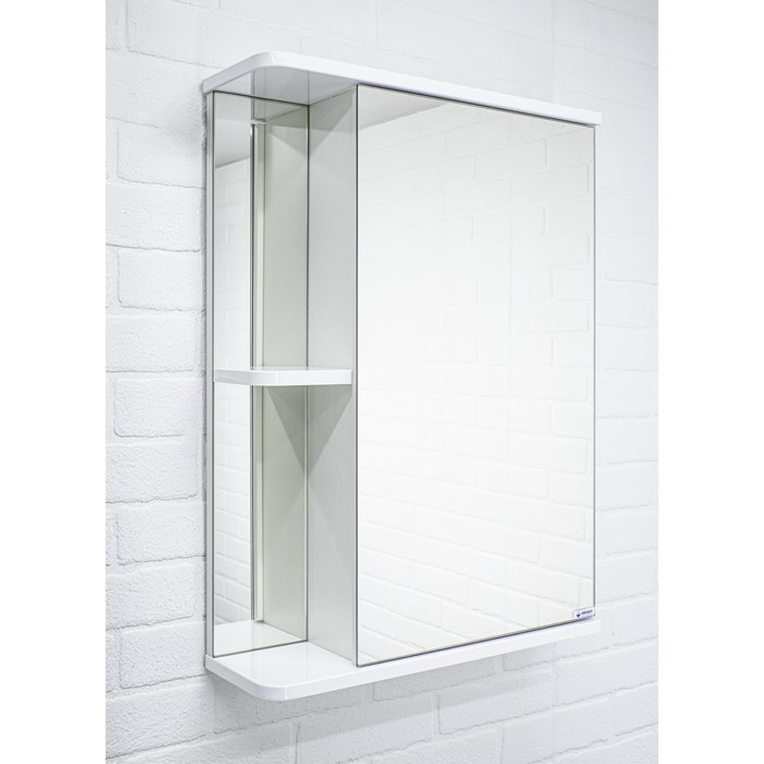 Зеркало шкаф для ванной комнаты Айсберг Норма 1-55, правый - Фото 1