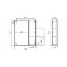 Зеркало шкаф для ванной комнаты Домино Uno 60, Дуб Вотан, с подсветкой, левый - Фото 2