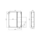 Зеркало шкаф для ванной комнаты Домино Uno 60, Дуб Вотан, с подсветкой, правый - Фото 2