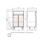 Тумба «Айсберг. Норма», под раковину «Енисей 50», без ящика, 470×384×820 мм, цвет белый - Фото 2