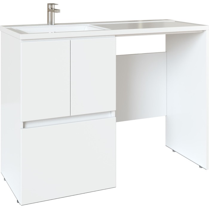 Тумба «Айсберг. Норма», левая/правая, 1200×480×879 мм, под раковину Cosmos 120, цвет белый - Фото 1