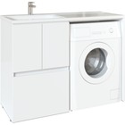 Тумба «Айсберг. Норма», левая/правая, 1200×480×879 мм, под раковину Cosmos 120, цвет белый - Фото 3