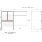 Тумба «Айсберг. Норма», левая/правая, 1200×480×879 мм, под раковину Cosmos 120, цвет белый - Фото 5