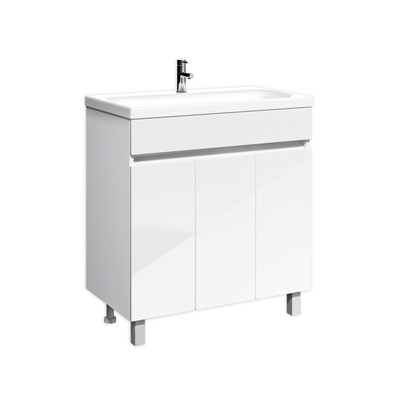 Тумба «Айсберг. Норма», под раковину «Миранда 80», без ящика, 772×434×820 мм, цвет белый