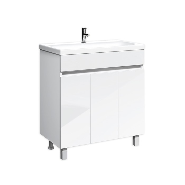 Тумба «Айсберг. Норма», под раковину «Миранда 80», без ящика, 772×434×820 мм, цвет белый - Фото 1