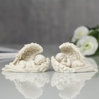 Фигурка полистоун «Белоснежный ангелочек, спящий в крыльях», 4×6.5×2.5 см, МИКС - Фото 2