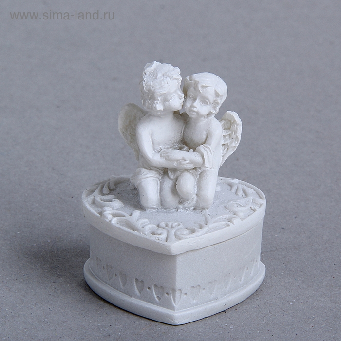 Шкатулка "2 ангела - поцелуй" 4х3,2х3 см - Фото 1