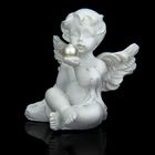 Сувенир полистоун "Ангелочек с жемчужиной" 4,3х4х3 см - Фото 1