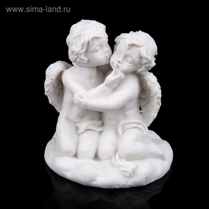 Сувенир полистоун "Ангелочки целуются" 3,7х3,4х3 см - Фото 1