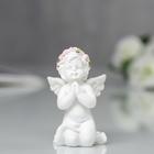 Сувенир полистоун "Ангел в венке из роз в молитве" МИКС 6х4х2,6 см - фото 9541430