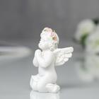 Сувенир полистоун "Ангел в венке из роз в молитве" МИКС 6х4х2,6 см - фото 9541432