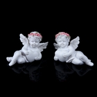 Сувенир полистоун "Ангел в венке из роз с сердечком" 5х9,5х4 см - Фото 5