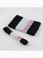 Резинки бельевые, 20 мм, 2±0.5 м, набор 6 шт., чёрные - Фото 2