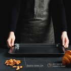 Противень Доляна «Жаклин. Прямоугольник», 25.7×37.5×2 см, антипригарное покрытие, чёрный - Фото 7