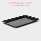 Противень Доляна «Жаклин. Прямоугольник», 47.5×31.5×2.5 см, антипригарное покрытие, чёрный - Фото 2
