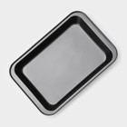 Противень Доляна «Прямоугольник. Жаклин», 37×25×5 см, антипригарное покрытие, цвет чёрный - Фото 3