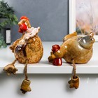 Сувенир керамика "Курочки" набор 2 шт 13х8х10 см - фото 804641979