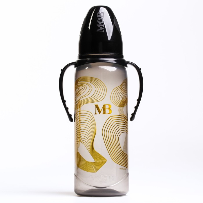 Бутылочка для кормления «M&B», классическое горло, с ручками, 250 мл., от 0 мес., Золотая коллекция - фото 1898530796