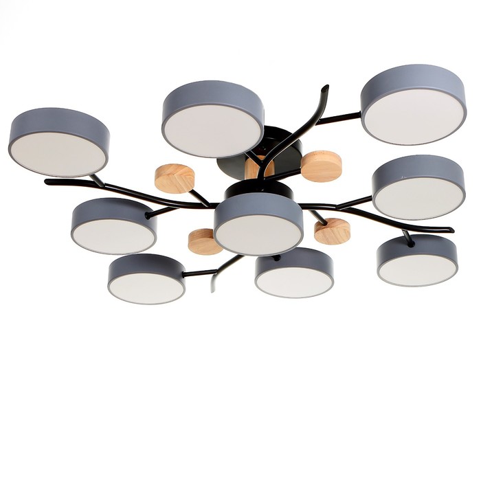 Люстра 1316/9GR LED 216Вт 3000-6000К серый 87х87х17 см BayerLux - Фото 1