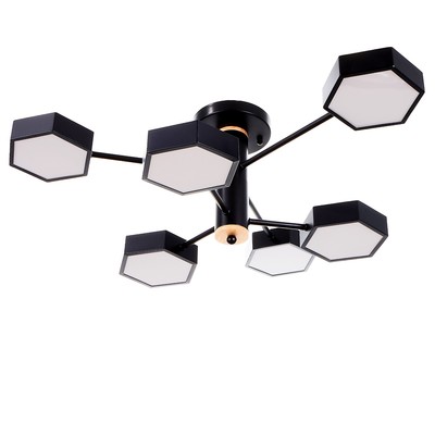 Люстра 1318/6BK LED 144 Вт 3000-6000К чёрный 71×65×25 см BayerLux