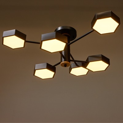 Люстра 1318/6BK LED 144 Вт 3000-6000К чёрный 71×65×25 см BayerLux