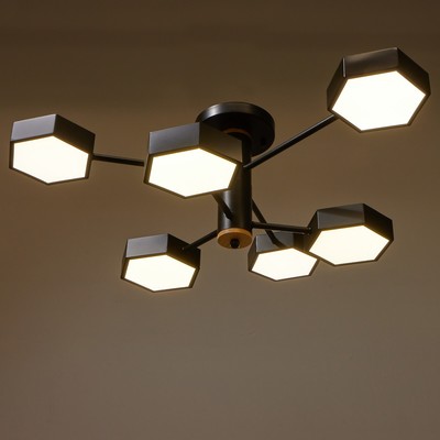 Люстра 1318/6BK LED 144 Вт 3000-6000К чёрный 71×65×25 см BayerLux