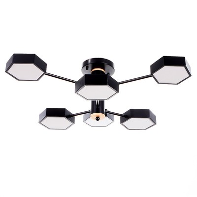 Люстра 1318/6BK LED 144 Вт 3000-6000К чёрный 71×65×25 см BayerLux