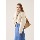 Сумка женская на молнии, цвет светло-коричневый - фото 21402506