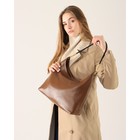 Сумка женская на молнии, цвет коричневый - фото 21402510