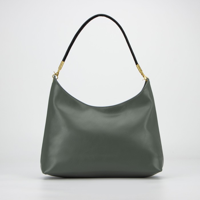 Сумка-хобо, отдел на молнии, цвет оливковый - Фото 1