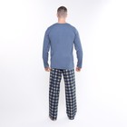 Комплект (лонгслив,брюки) мужской, цвет тёмно-синий, размер 52 - Фото 8