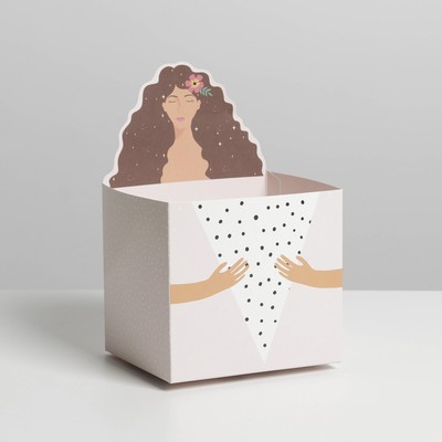 Коробки для мини букетов «GIRL», 12 × 20 × 10 см