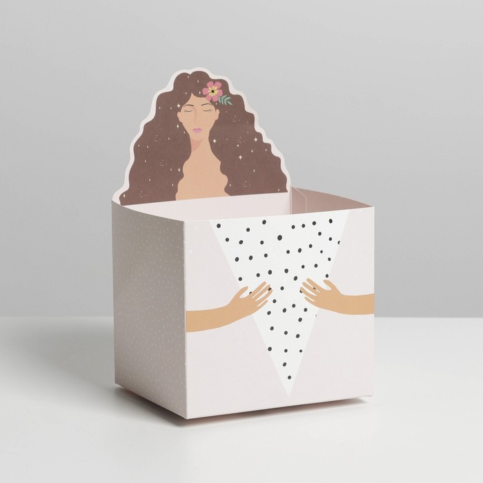 Коробки для мини букетов «GIRL», 12 × 20 × 10 см