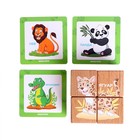 Набор кубиков обучающий «Животные жарких стран» 4 кубика, 3 двусторонние карточки, развивающее пособие - Фото 5