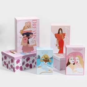 Набор коробок 6 в 1, упаковка подарочная, «Girls», 20 х 12.5 х 7.5 ‒ 32.5 х 20 х 12.5 см