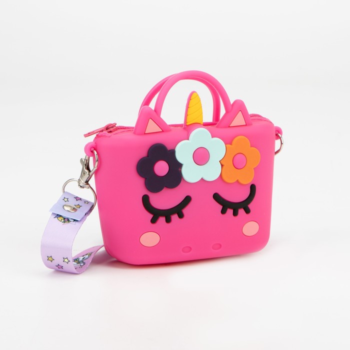 Сумка детская на молнии, цвет розовый - Фото 1