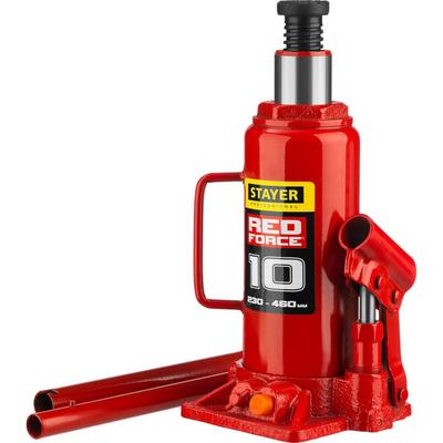 Домкрат гидравлический бутылочный STAYER PROFI 43160-10, 200-385 мм, 10 т
