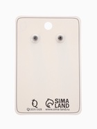 Серьги висячие со стразами «Водопад» на прямоугольнике, цвет чёрный в серебре, 8 см 7481030