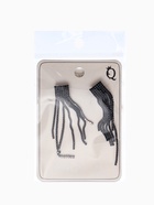 Серьги висячие со стразами «Водопад» на прямоугольнике, цвет чёрный в серебре, 8 см 7481030