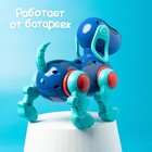 Робот-собака IQ DOG, ходит, поёт, работает от батареек, цвет синий - Фото 7