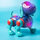 Робот-собака IQ DOG, ходит, поёт, работает от батареек, цвет синий - фото 3739433