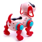 Робот-собака IQ DOG, ходит, поёт, работает от батареек, цвет розовый - фото 7024287