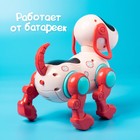 Робот-собака IQ DOG, ходит, поёт, работает от батареек, цвет розовый - фото 7024291