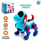 Робот-собака IQ DOG, ходит, поёт, работает от батареек, цвет голубой - фото 4910274