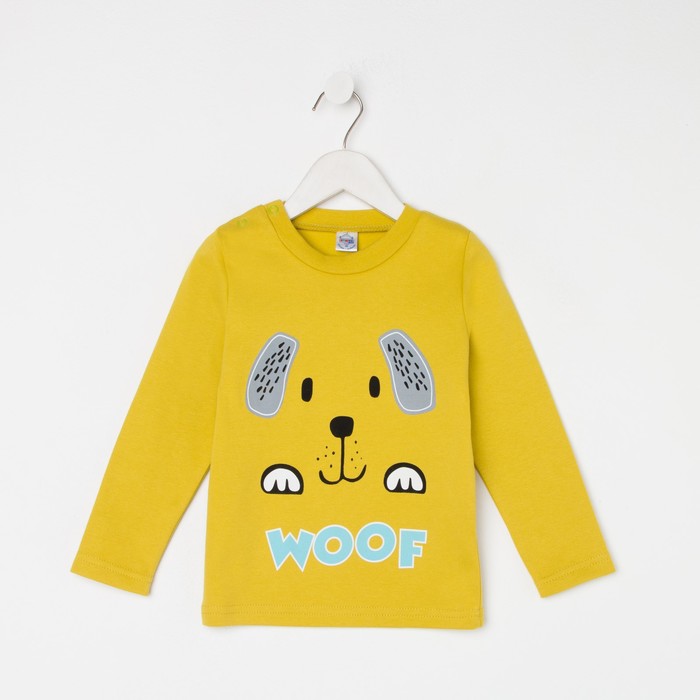 Лонгслив для мальчика, цвет горчичный, рост 86 см - Фото 1