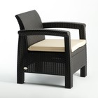 Набор садовой мебели "Ливадия" 3 предмета: 2 кресла, стол, темно-коричневый - Фото 8
