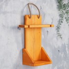 Полка деревянная под бутылку и бокалы, 40х33х13 см - фото 26976408 Полка деревянная под бутылку и бокалы, 40х33х13 см - фото 26976408