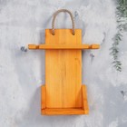 Полка деревянная под бутылку и бокалы, 40х33х13 см - фото 26976409 Полка деревянная под бутылку и бокалы, 40х33х13 см - фото 26976409